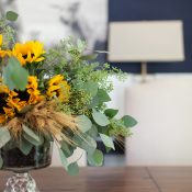 waxhaw dining room table flowers