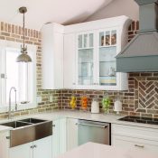 waxhaw kitchen design with white cabinets