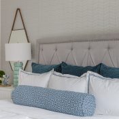 blue bedroom pillows